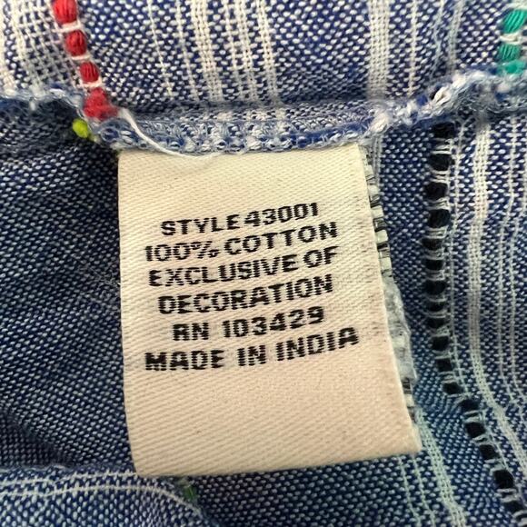 Caffe Marrakesh Anthro Cotton Top Womens 2X Flowy Tasseled Bohemian Cottagecore - Picture 9 of 12